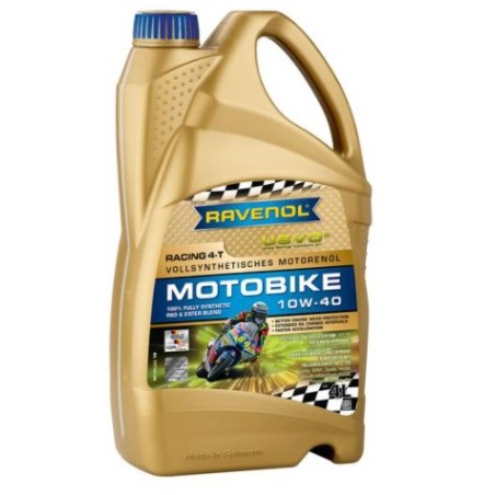 RAVENOL RACING 4T MOTOBIKE SAE 10W-40 4 LITROS. BASE PAO + ESTER