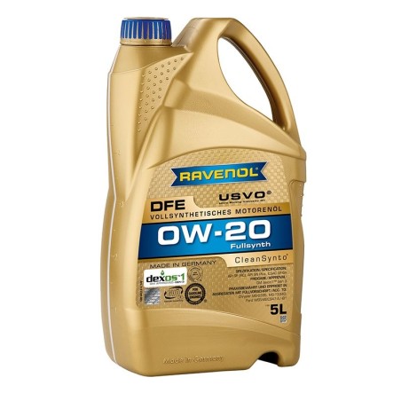 RAVENOL DFE 0W20 USVO 5L. Lubricante sintético base PAO