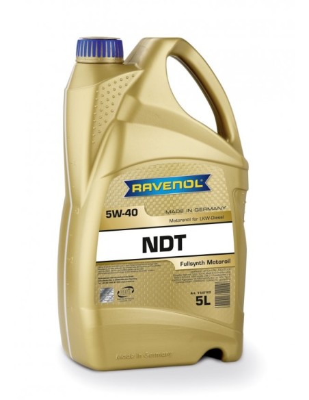 Ravenol NDT 5w40 5L. Lubricante 100% sintético para camiones y V.P