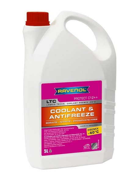 Liquido refrigerante RAVENOL LTC PREMIX C12++ 5L