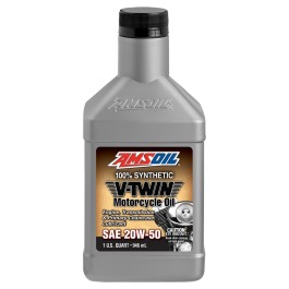 AMSOIL SYNTHETIC V-TWIN MOTORCYCLE OIL 20W50 1qt GAL