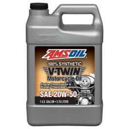 AMSOIL SYNTHETIC V-TWIN MOTORCYCLE OIL 20W50 1 GALON